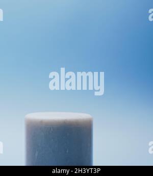 Podium for cosmetic product presentation. Abstract minimal geometrical