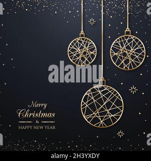 christmas background concept outline style vector design illustration Stock Vector