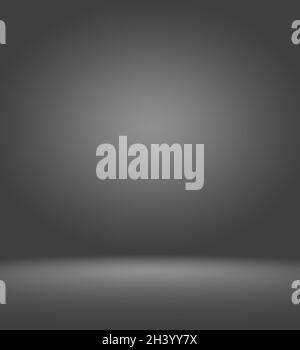 Abstract luxury blur dark grey and black gradient, used as background studio wall for display your products. Stock Photo