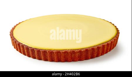 fresh whole mango vegan cake isolated on white background Stock Photo
