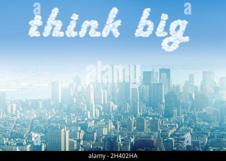 Think big concept with letters Stock Photo