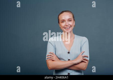Portrait of beautiful smiling young european woman Stock Photo