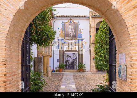 Entrance to the Zoco, the municipal artisan's market.  Cordoba, Cordoba Province, Andalusia, southern Spain. Stock Photo