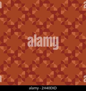 Simple and elegant geometric shapes will decorate any surface or thing and make it attractive. Rounded seamless pattern for prints, textile, web, adve Stock Vector