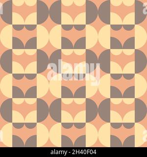 Simple and elegant geometric shapes will decorate any surface or thing and make it attractive. Rounded seamless pattern for prints, textile, web, adve Stock Vector