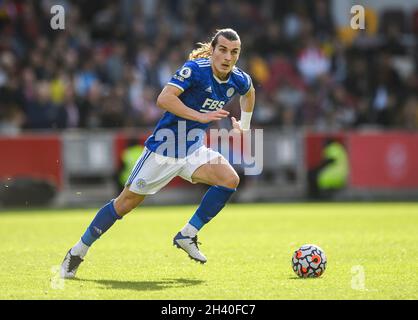 Leicester City's Caglar Soyuncu during the match at the Brentford Community Stadium. Picture : Mark Pain / Alamy Stock Photo