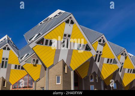 Yellow cubic houses - Rotterdam Netherlands Stock Photo