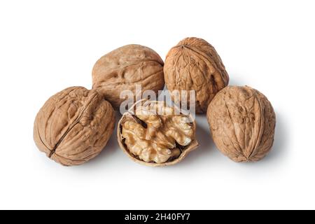Ripe walnuts Stock Photo