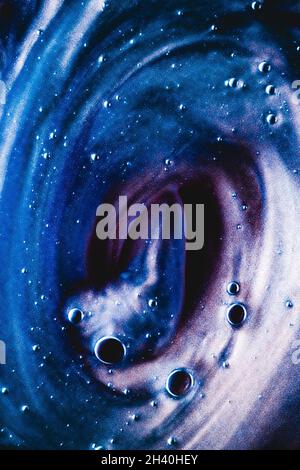 Abstract liquid background, paint splash, swirl pattern and water drops, beauty gel and cosmetic texture, contemporary magic art Stock Photo