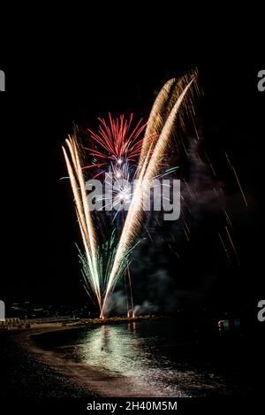 Fireworks in Noli Stock Photo