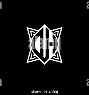 MU Monogram logo letter with polygonal geometric shape style design ...