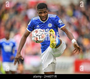 Leicester City's Kelechi Iheanacho during the match at the Brentford Community Stadium. Picture : Mark Pain / Alamy Stock Photo