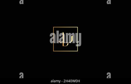LETTERS LJ LOGO DESIGN WITH NEGATIVE SPACE EFFECT FOR ILLUSTRATION USE Stock Vector