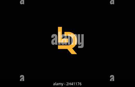 LETTERS LR LOGO DESIGN WITH NEGATIVE SPACE EFFECT FOR ILLUSTRATION USE Stock Vector