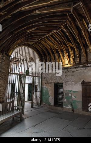 Abandoned corridor in the Eastern State Penitentiary in Philadelphia, USA Stock Photo