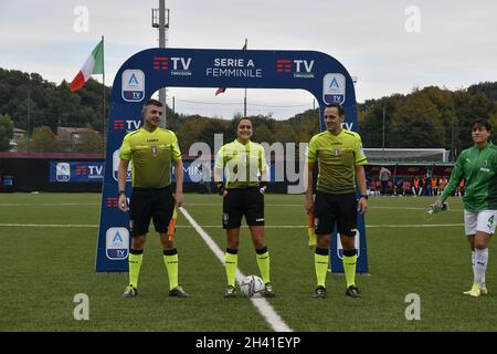 Rome, Italy. 31st Oct, 2021. Referree Maria Marotta during the Serie A match between A.S. Roma Women and U.S. Sassuolo Calcio at the stadio Agostino Di Bartolomei Trigoria on 31 October, 2021 in Trigoria, Italy. Credit: Live Media Publishing Group/Alamy Live News Stock Photo