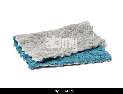 Folded kitchen napkin on white background Stock Photo
