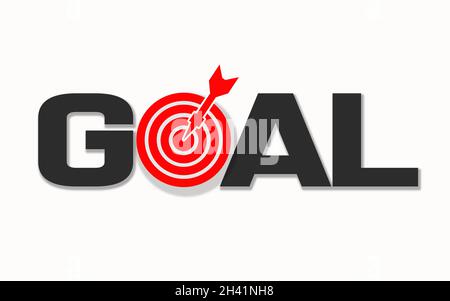 Goal word with targets and arrows Stock Photo