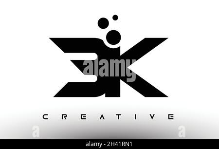BK Elegant Letter Logo Design. BK Letter Icon with Creative Look Vector Illustration Stock Vector