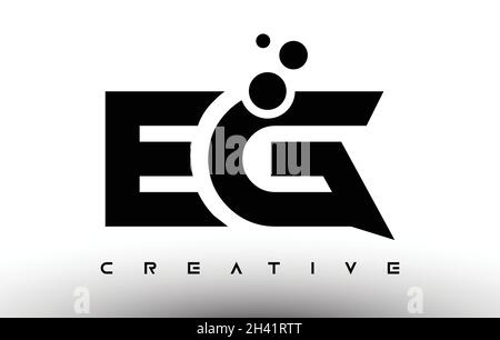EG Elegant Letter Logo Design. EG Letter Icon with Creative Look Vector Illustration Stock Vector
