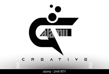 GF Elegant Letter Logo Design. GF Letter Icon with Creative Look Vector Illustration Stock Vector