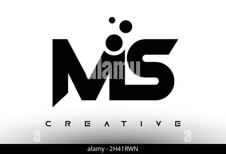 MS Elegant Letter Logo Design. MS Letter Icon with Creative Look Vector Illustration Stock Vector