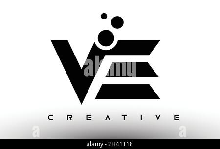 VE Elegant Letter Logo Design. VE Letter Icon with Creative Look Vector Illustration Stock Vector