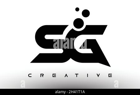 SG Elegant Letter Logo Design. SG Letter Icon with Creative Look Vector Illustration Stock Vector