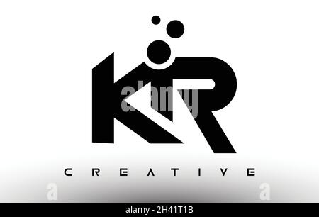 KR Elegant Letter Logo Design. KR Letter Icon with Creative Look Vector Illustration Stock Vector