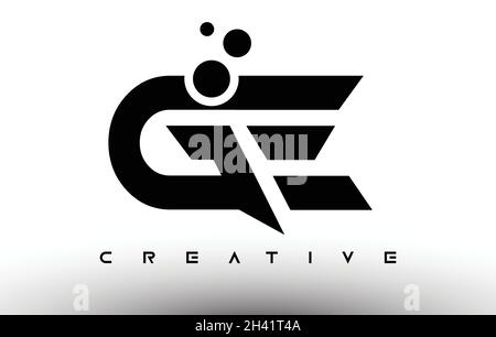 GE Elegant Letter Logo Design. GE Letter Icon with Creative Look Vector Illustration Stock Vector
