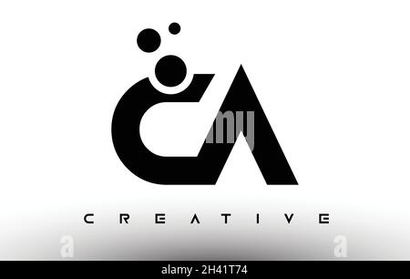 CA Elegant Letter Logo Design. CA Letter Icon with Creative Look Vector Illustration Stock Vector