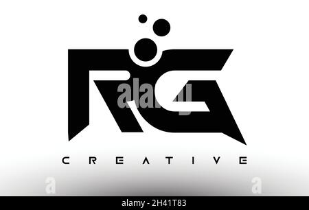 RG Elegant Letter Logo Design. RG Letter Icon with Creative Look Vector Illustration Stock Vector