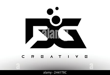 BG Elegant Letter Logo Design. BG Letter Icon with Creative Look Vector Illustration Stock Vector