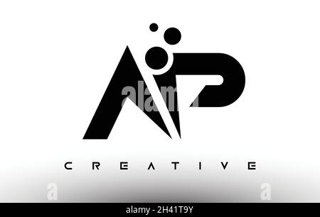 AP Elegant Letter Logo Design. AP Letter Icon with Creative Look Vector Illustration Stock Vector