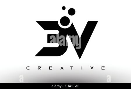 BV Elegant Letter Logo Design. BV Letter Icon with Creative Look Vector Illustration Stock Vector