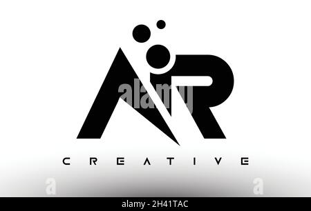 AR Elegant Letter Logo Design. AR Letter Icon with Creative Look Vector Illustration Stock Vector