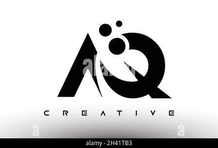 AQ Elegant Letter Logo Design. AQ Letter Icon with Creative Look Vector Illustration Stock Vector