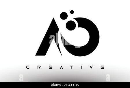 AO Logo Design. AO Letter Logo Icon Vector Illustration - Vector Stock ...