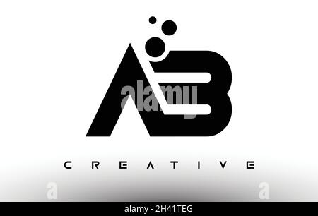 AB Elegant Letter Logo Design. AB Letter Icon with Creative Look Vector Illustration Stock Vector