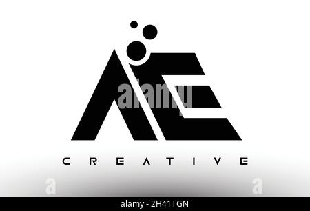 AE Elegant Letter Logo Design. AE Letter Icon with Creative Look Vector Illustration Stock Vector
