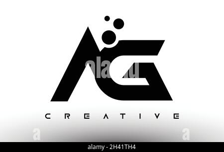 AG Elegant Letter Logo Design. AG Letter Icon with Creative Look Vector Illustration Stock Vector