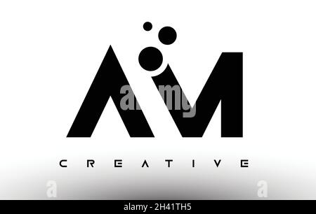 AM Elegant Letter Logo Design. AM Letter Icon with Creative Look Vector Illustration Stock Vector