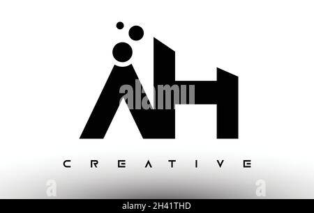 AH Elegant Letter Logo Design. AH Letter Icon with Creative Look Vector Illustration Stock Vector