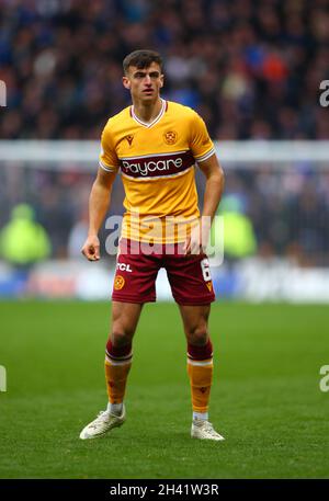 Fir Park, Motherwell, UK. 31st Oct, 2021. Scottish Premier League football, Motherwell versus Rangers; Barry Maguire of Motherwell Credit: Action Plus Sports/Alamy Live News Stock Photo