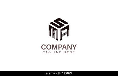 Letter SMA Logo, Three Letter Logo, Alphabet S M A Hexagon Shape Vector Icon Template Stock Vector