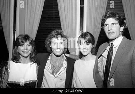 Victoria Principal, Andy Gibb and Pam Dawber Circa 1980's Credit: Ralph Dominguez/MediaPunch Stock Photo