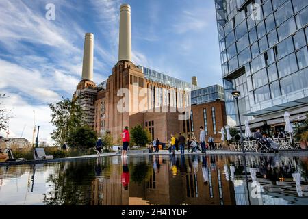 Battersea Power Station redevelopment area, Wandsworth, London, UK Stock Photo