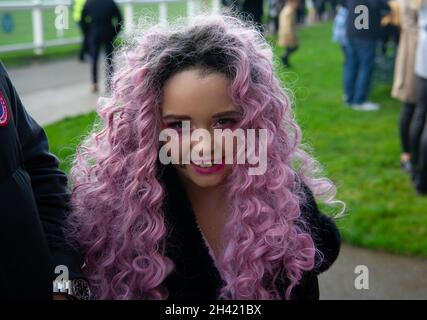 Ascot, Berkshire, UK. 30th October, 2021. It was a busy day at Ascot Racecourse today for the first of the jumps season. Families also enjoyed the funfair and Halloween activities for the children. Credit: Maureen McLean/Alamy Stock Photo