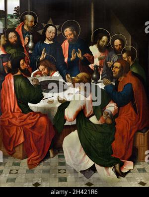 The Last Supper, by, Master of Saint John the Evangelist, 1490 - 1500, Italy, Italian, Stock Photo