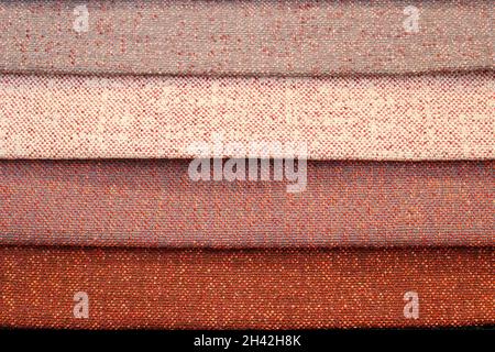 fabric texture. Background of textile texture. Different colors Macro Stock Photo